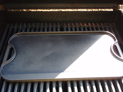 seasoning cast iron by placing in bbq for 1 hour at 350 degrees