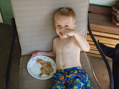 Barbecued sourdough pancakes!