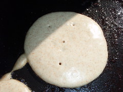 Barbecued sourdough pancakes!