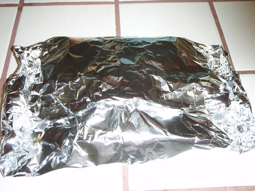 Asparagus in its Foil wrapped packet.