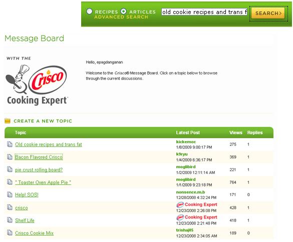 Crisco.com a website review