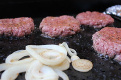 English Muffin Burgers on the Island Grillstone