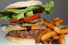 English Muffin Burgers on the Island Grillstone