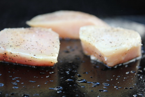 Grilled Wahoo steaks on the Island grillstone