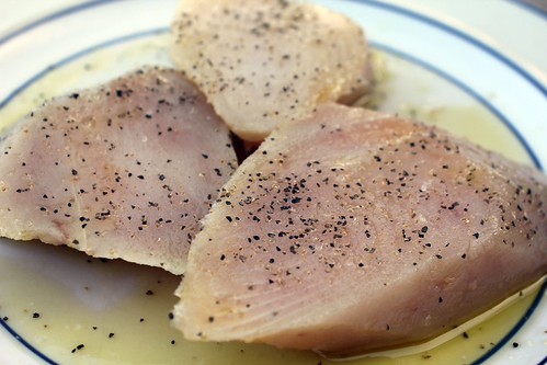 Grilled Wahoo steaks on the Island grillstone