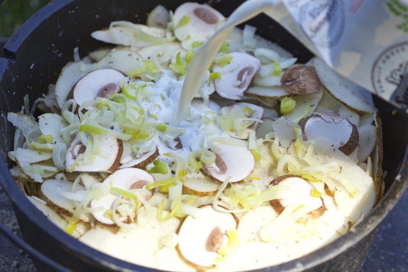 Adding Half and half | Cooking-Outdoors.com | Gary House