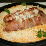 Bacon Wrapped Gorgonzola Stuffed Pork