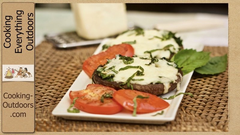 Grilled Baja Style Cheese-Topped Portobello Mushrooms
