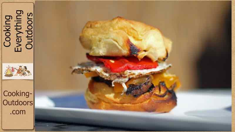 Grilling Breakfast Sandwiches on the Island Grillstone