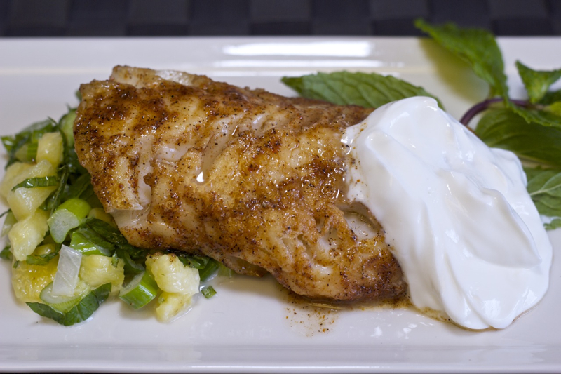 Cajun Blackened Fish with Pineapple Salsa Recipe