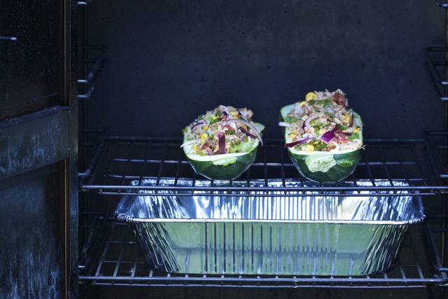 Camp Chef 18" Smoke Vault cooking set-up | Cooking-Outdoors.com | Gary House