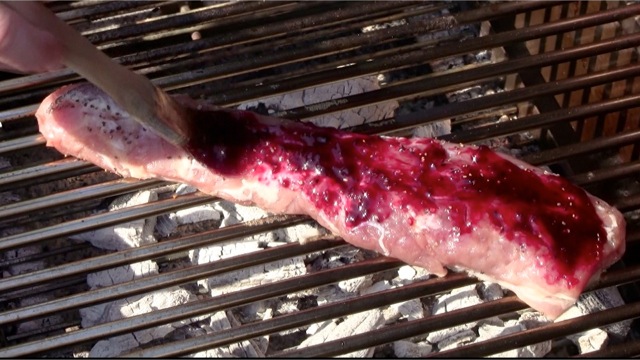 Grilled Blackberry Glazed Pork Tenderloin