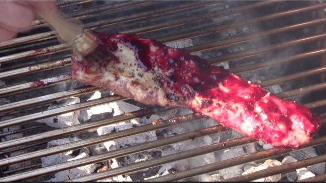 Grilled Blackberry Glazed Pork Tenderloin