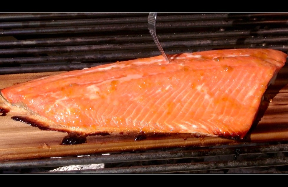 Apricot Orange Glazed Cedar Plank Salmon Recipe