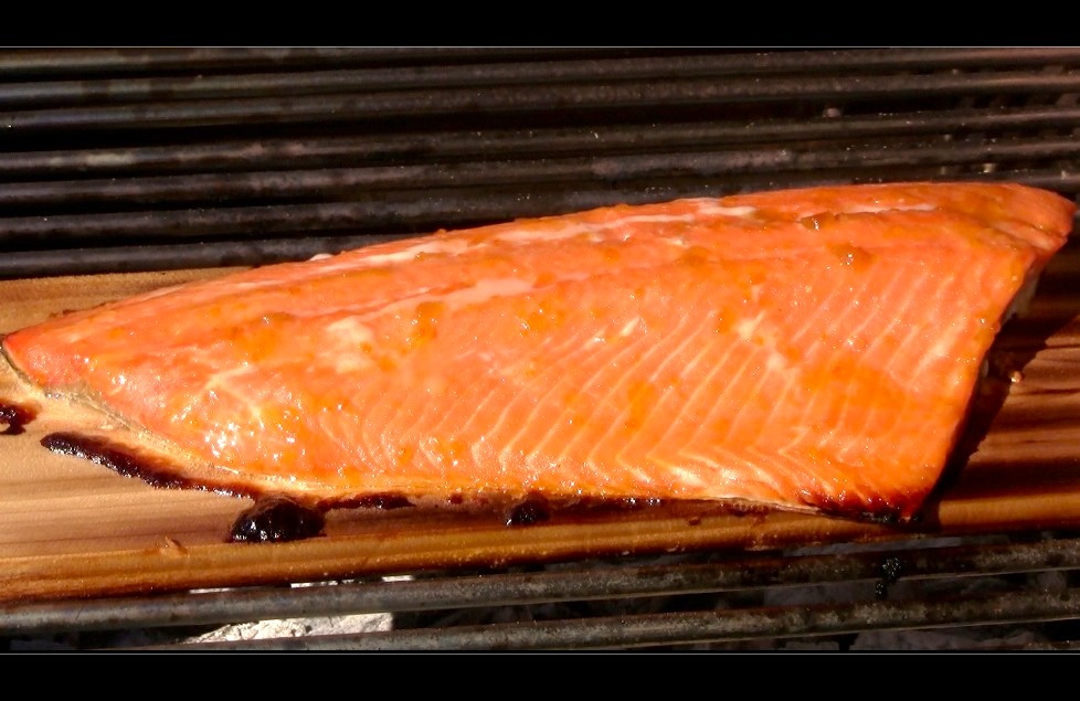 Apricot Orange Glazed Cedar Plank Salmon Recipe