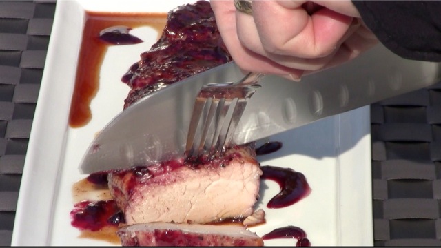 Grilled Blackberry Glazed Pork Tenderloin
