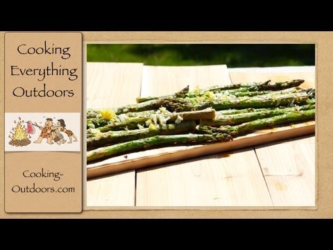 Cedar Plank Lemon Zested Asparagus on the Grill