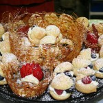 Cream Puffs with a Whipped Cream and Berry Filling