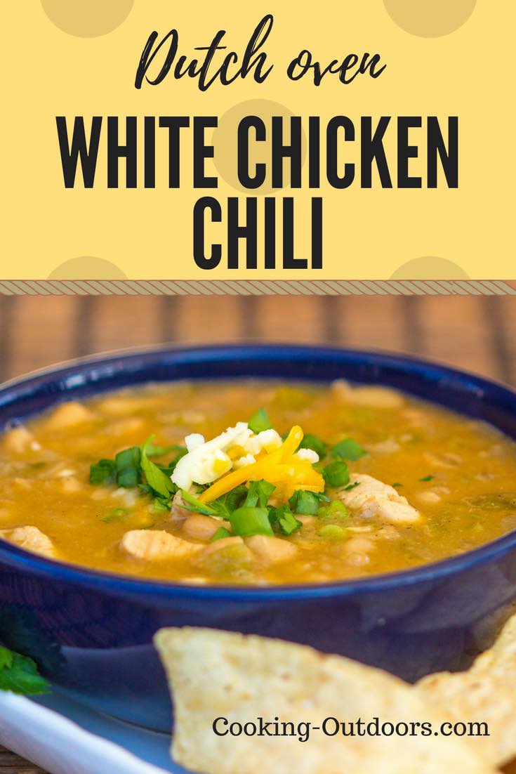 Dutch oven White Chicken Chili - Cooking Outdoors | Cooking-Outdoors.com | Gary House