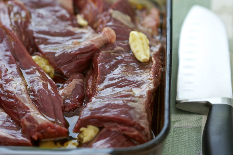 Easy Skewered Skirt and Flank Steak Recipe Marinade