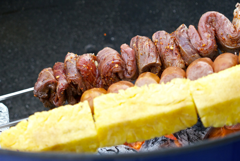 Easy Skewered Skirt and Flank Steak Recipe