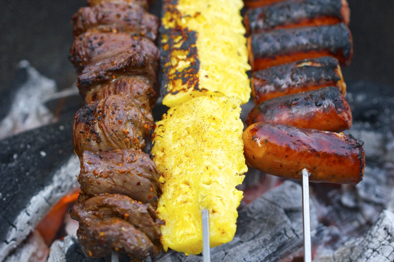 Easy Skewered Skirt and Flank Steak Recipe