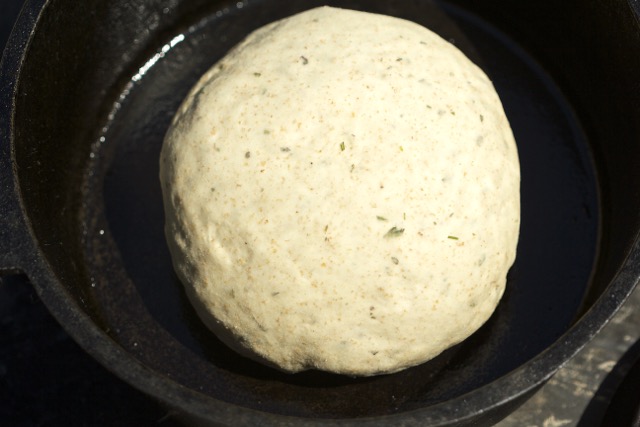 Final proofing in Dutch oven | Cooking-Outdoors.com | Gary House
