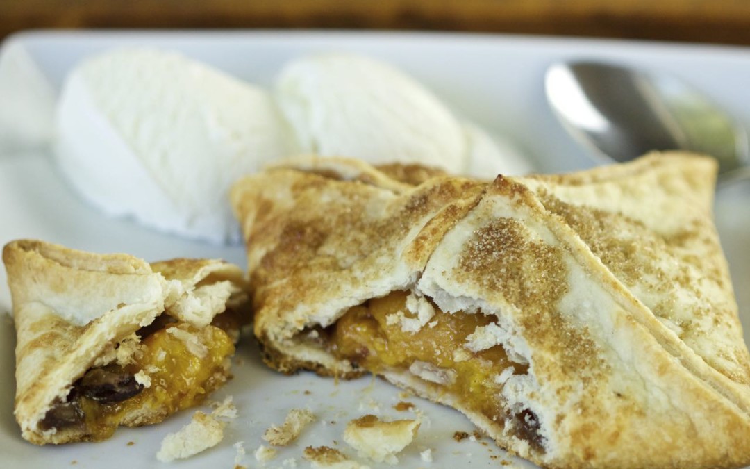 Grilled Peach Dumplings on the Island Grillstone