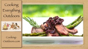 Grilled Rib Eye Steak with Mushroom Wine Reduction Sauce