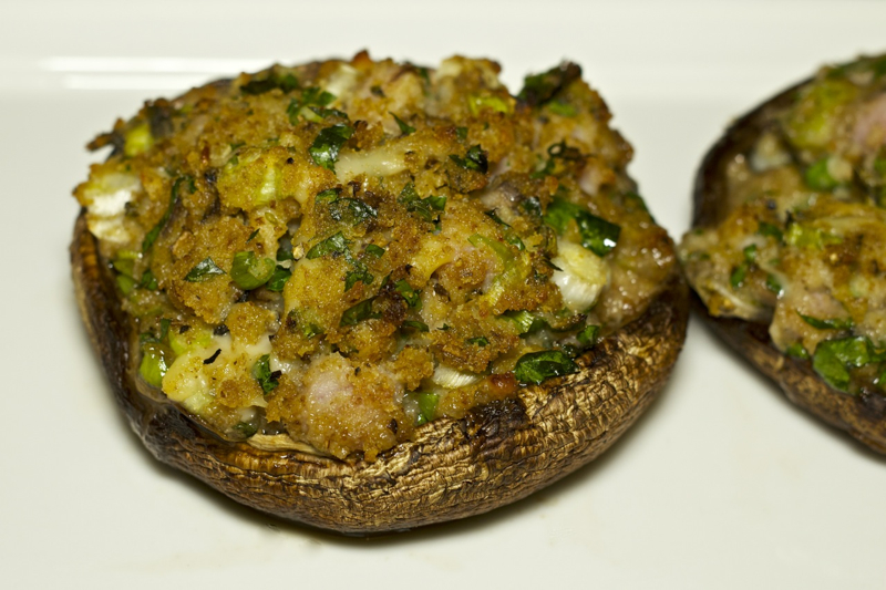 Ham and Herb Stuffed Portabella Mushrooms on the Grill Recipe