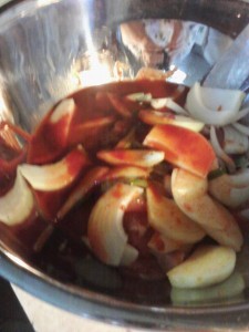 This is what it looks like before mixing.