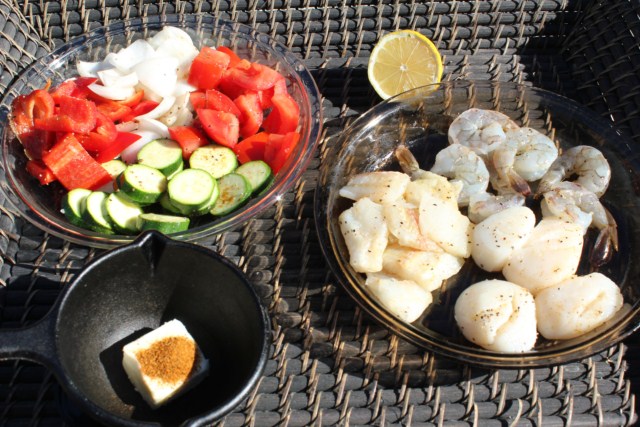 Grilled Seafood on the Island Grillstone