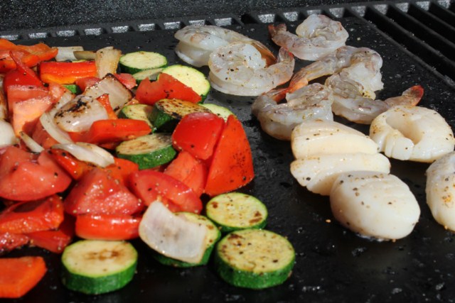 Grilled Seafood on the Island Grillstone