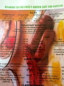 Local Brunch Cafe - menu | Cooking-Outdoors.com | Traveling 4 Food | Gary House