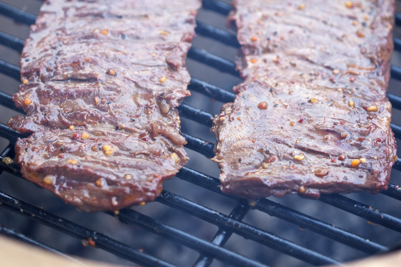 Marinated Skirt Steak on the Grill Dome