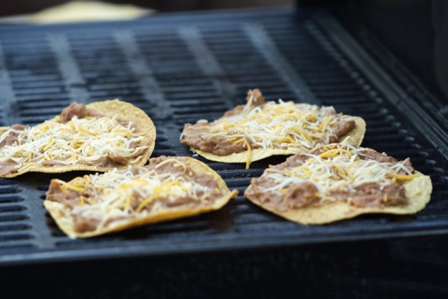 Melting cheese on the chalupa