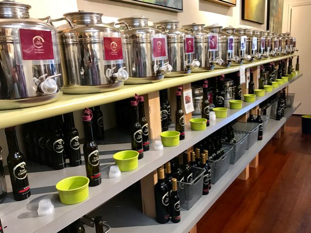Olive oil samples at Trió Carmel | NevertoOldtoTravel.com | Gary House