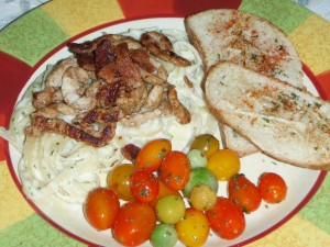 Cajun Chicken Fetuccine Alfredo Carbonara