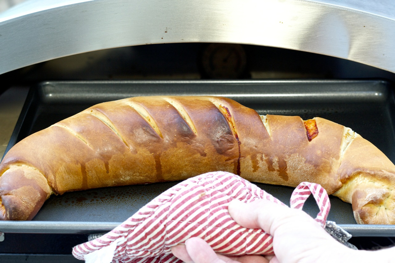 Parmesan & Proscuitto Loaf Baked and ready to be eaten!