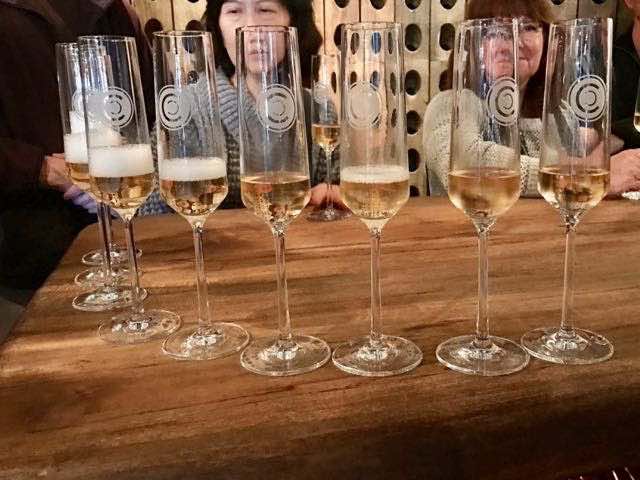 Sampling sparkiling wine at Caraccioli Cellars | NevertoOldtoTravel.com | Gary House