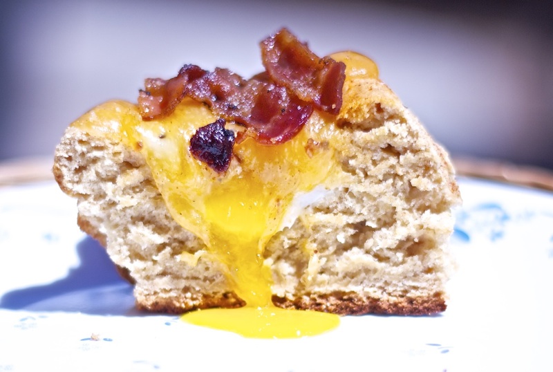 Cast iron Skillet Biscuit and Egg Boats Recipe