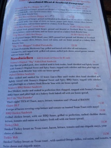 Sonney's BBQ Shack - menu 2 | Cooking-Outdoors.com | Traveling 4 Food | Gary House