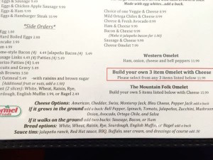 The Red Hut Cafe - menu sides - funny | Cooking-Outdoors.com | Traveling 4 Food | Gary House